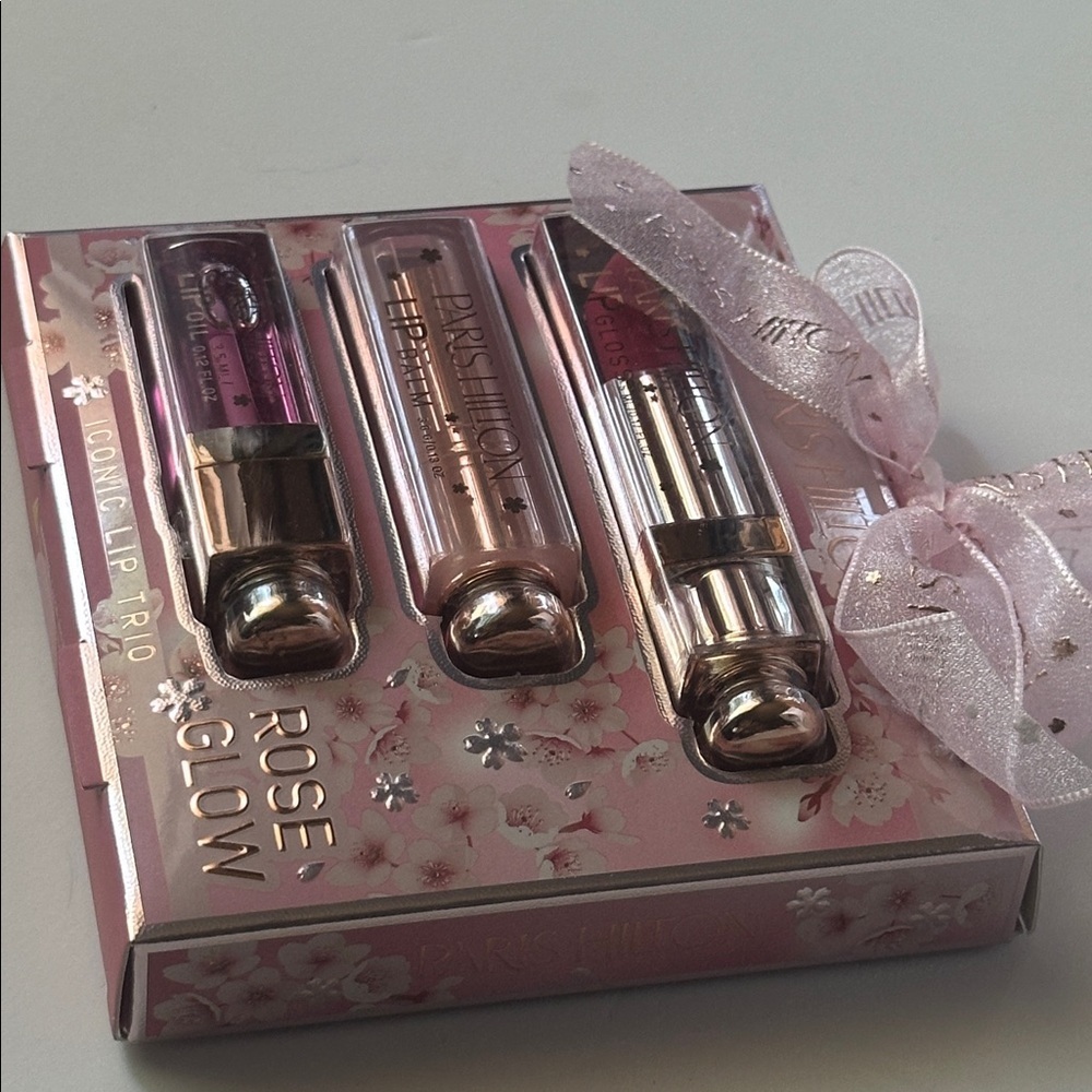 💖 NEW Paris Hilton Iconic Lip Trio - Rose Glow Set ✨ NIB - Picture 14 of 16